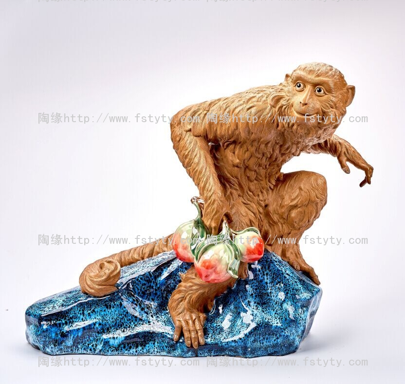 中国陶瓷艺术大师霍家荣猴年2016年限量精品200件《金猴贺岁》